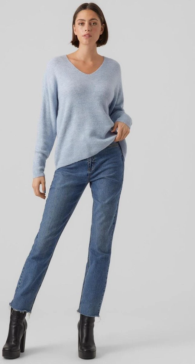 VERO MODA VMCREWLEFILE LS V-NECK BLOUSE NOOS Dames Trui - Maat XS 3 VERO MODA VMCREWLEFILE LS V-NECK BLOUSE NOOS Dames Trui - Maat XS - Afbeelding 3