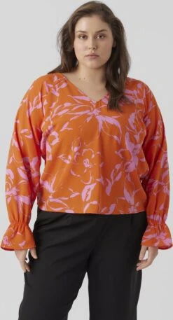 VERO MODA VMPOLLIANA INGE LS V-NECK TOP WVN GA CUR Dames Top - Maat 54 18 VERO MODA VMPOLLIANA INGE LS V-NECK TOP WVN GA CUR Dames Top - Maat 54 -Vero Moda 648x1200