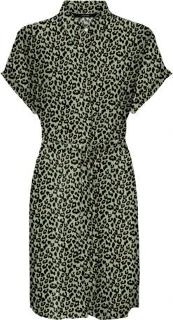 VERO MODA VMEASY S/S SHIRT DRESS R1 WVN GA Dames Jurk - Maat S