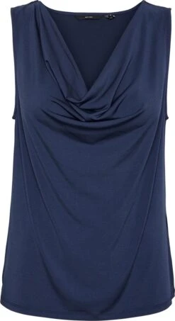 Vero Moda Top Vmhevi Sl Waterfall Top Jrs Ce 10288040 Navy Blazer Dames Maat - M