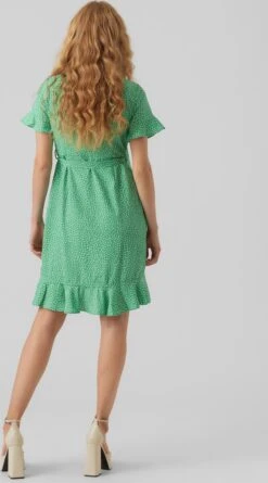 VERO MODA VMHENNA 2/4 WRAP FRILL DRESS WVN Dames Jurk - Maat XS -Vero Moda 666x1200 1