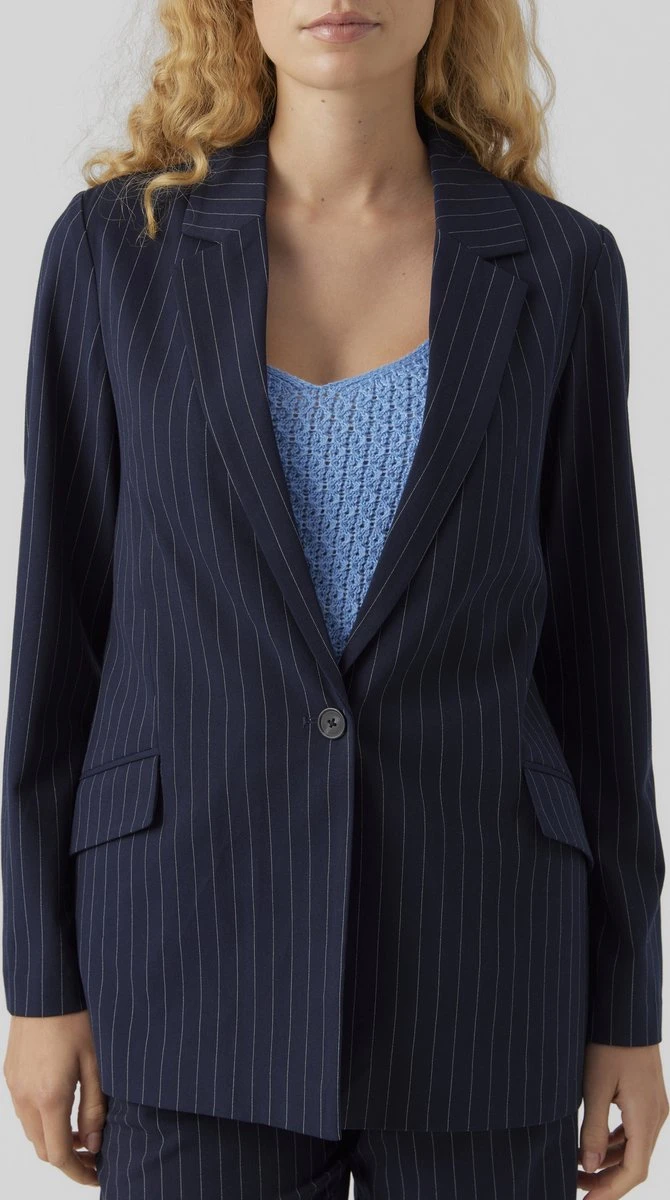 VERO MODA VMLISTAKIA LS PINSTRIPE BLAZER BOO Dames Blazer - Maat XL 4 VERO MODA VMLISTAKIA LS PINSTRIPE BLAZER BOO Dames Blazer - Maat XL - Afbeelding 4
