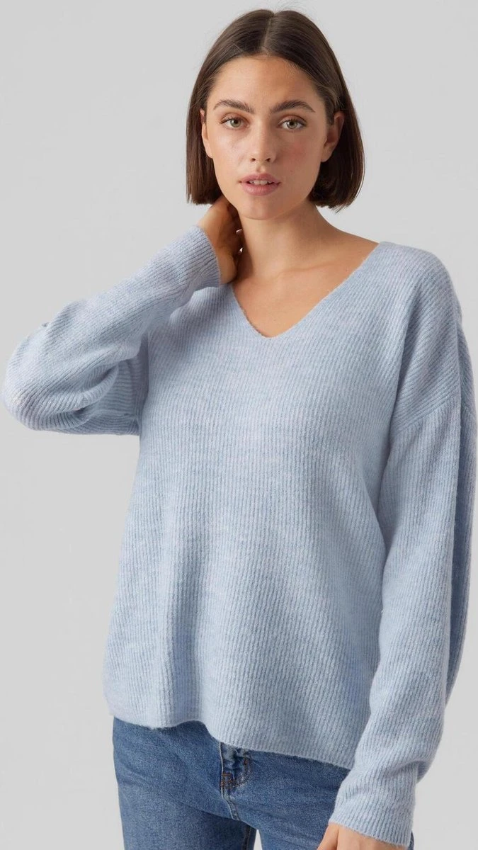 VERO MODA VMCREWLEFILE LS V-NECK BLOUSE NOOS Dames Trui - Maat XS 5 VERO MODA VMCREWLEFILE LS V-NECK BLOUSE NOOS Dames Trui - Maat XS - Afbeelding 5