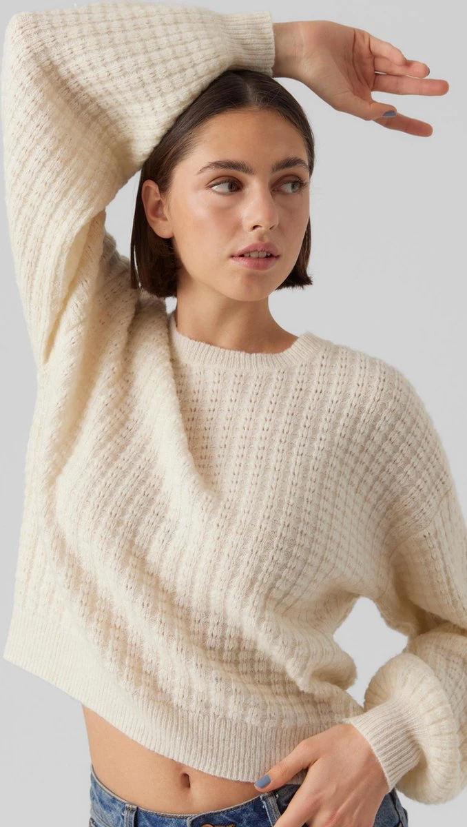 Vero Moda Trui Vmelisa Ls O-neck Pullover Ga Ep 10278939 Birch/w Melange Dames Maat - XL 2 Vero Moda Trui Vmelisa Ls O-neck Pullover Ga Ep 10278939 Birch/w Melange Dames Maat - XL - Afbeelding 2