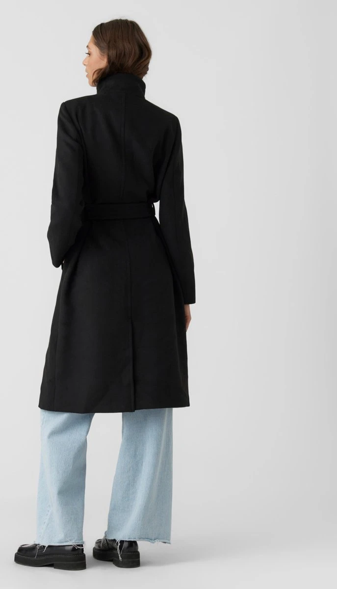 VERO MODA VMTWODOPE VERA LONG WOOL COAT GA NOOS Dames Jas - Maat XS 2 VERO MODA VMTWODOPE VERA LONG WOOL COAT GA NOOS Dames Jas - Maat XS - Afbeelding 2