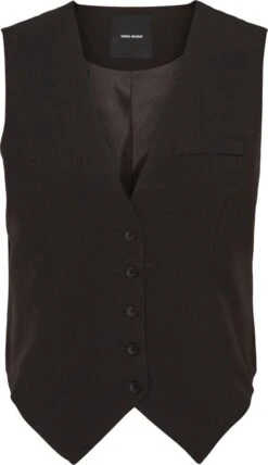 Vero Moda VMTROIAN SL TAILORED VEST Dames Gilet Black - Maat XS