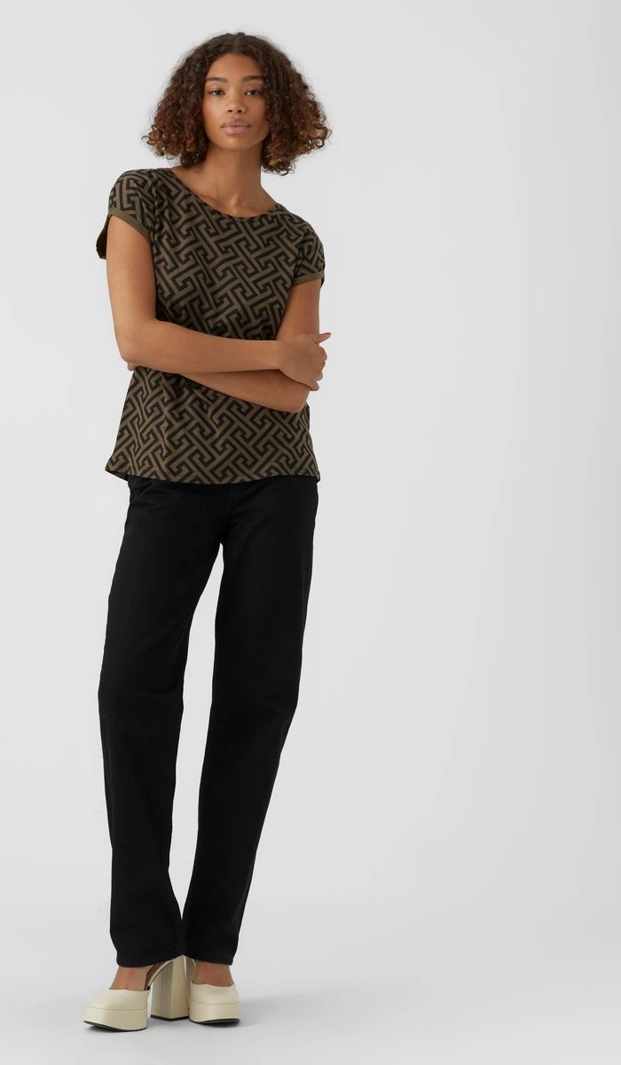 VERO MODA VMAVA PLAIN SS TOP MULTI AOP NOOS GA Dames T-shirt - Maat S 7 VERO MODA VMAVA PLAIN SS TOP MULTI AOP NOOS GA Dames T-shirt - Maat S - Afbeelding 7