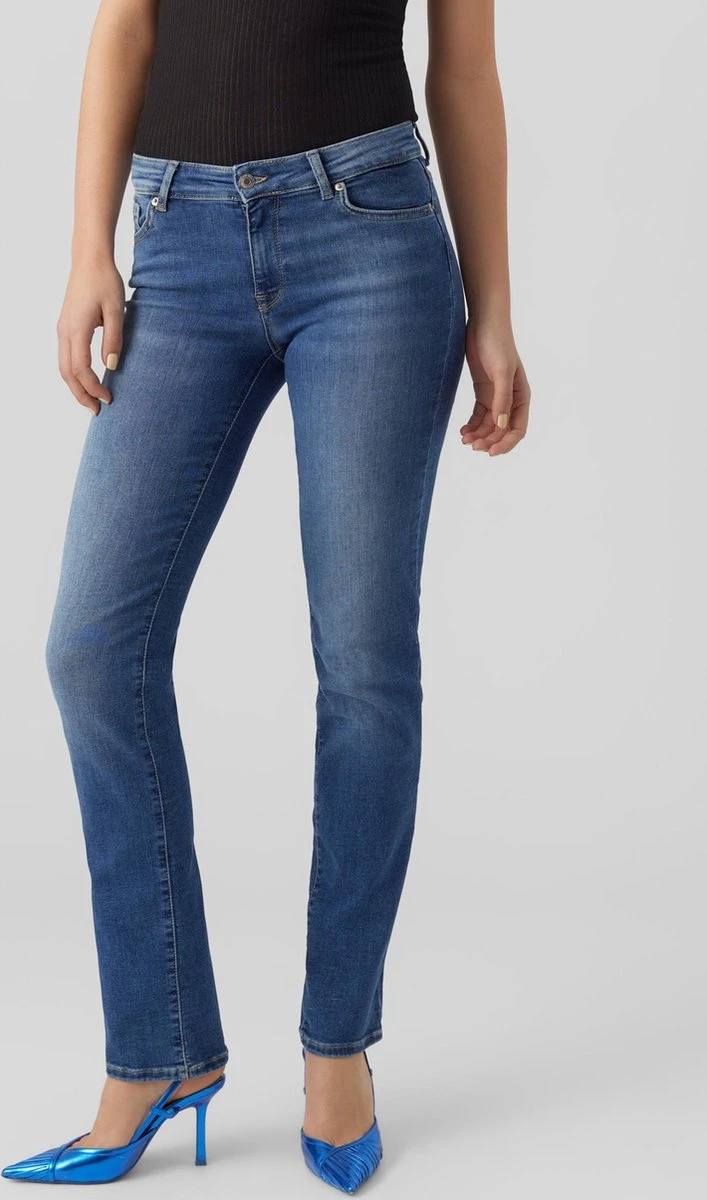 VERO MODA VMDAF MR STRAIGHT JEANS DO317 NOOS Dames Jeans - Maat W32 X L30 2 VERO MODA VMDAF MR STRAIGHT JEANS DO317 NOOS Dames Jeans - Maat W32 X L30 - Afbeelding 2