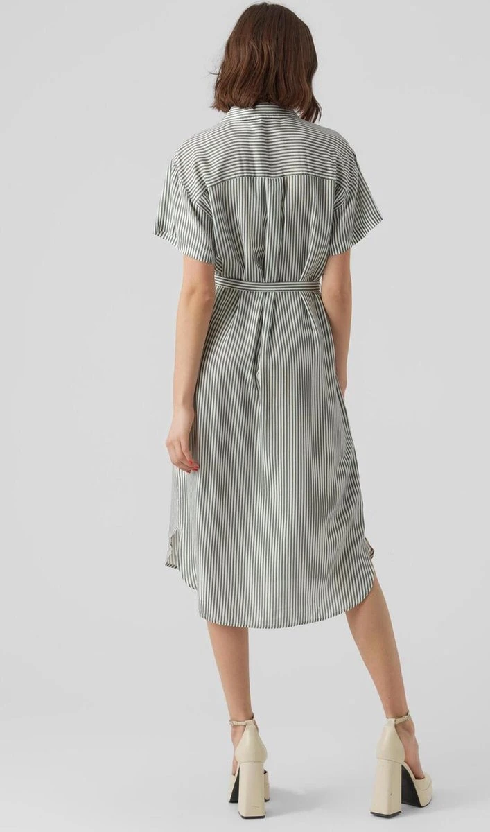VERO MODA VMBUMPY SS CALF SHIRT DRESS NOOS Dames Jurk - Maat XS 3 VERO MODA VMBUMPY SS CALF SHIRT DRESS NOOS Dames Jurk - Maat XS - Afbeelding 3