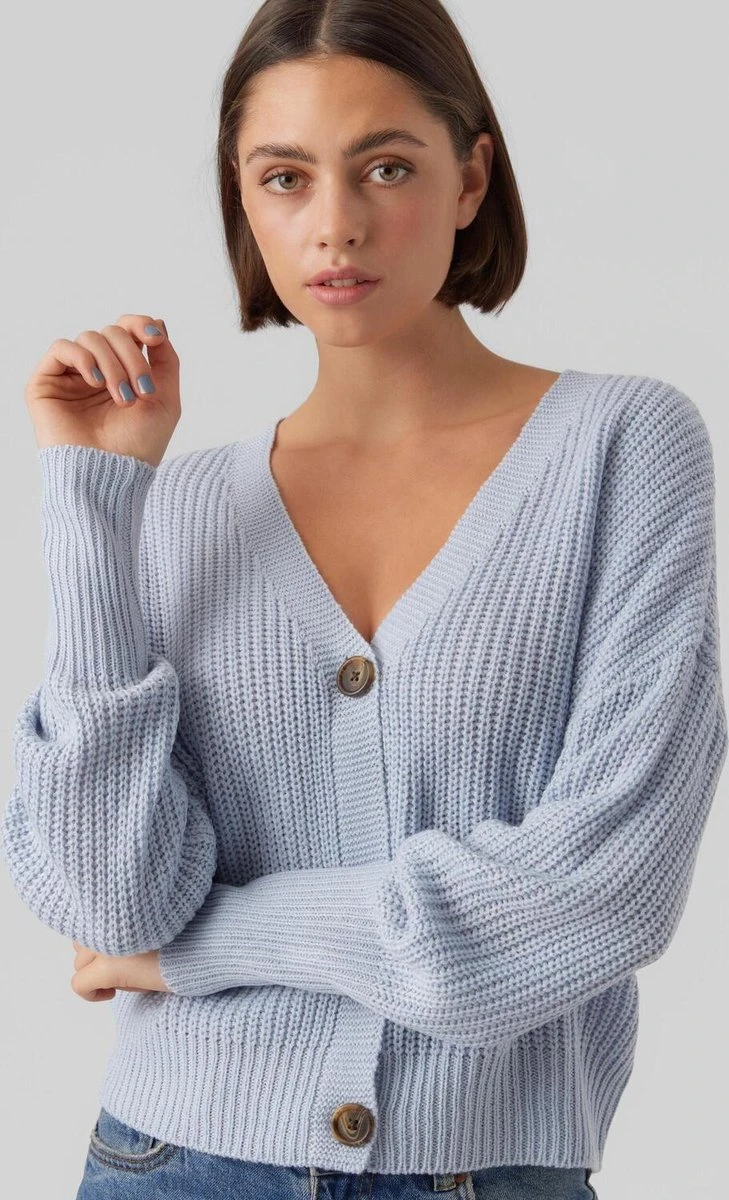 VERO MODA VMLEA LS V-NECK CUFF CARDIGAN NOOS Dames Vest - Maat L 2 VERO MODA VMLEA LS V-NECK CUFF CARDIGAN NOOS Dames Vest - Maat L - Afbeelding 2