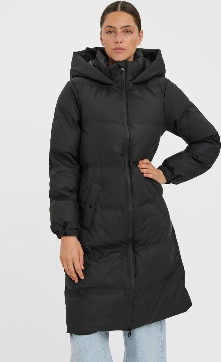 VERO MODA VMNOE LONG COATED COAT BOOS CP Dames Jas - Maat XL 2 VERO MODA VMNOE LONG COATED COAT BOOS CP Dames Jas - Maat XL - Afbeelding 2