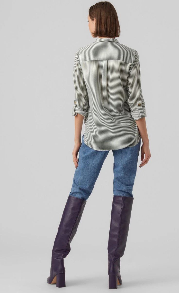 VERO MODA VMBUMPY L/S SHIRT NEW WVN NOOS Dames Blouse - Maat L 5 VERO MODA VMBUMPY L/S SHIRT NEW WVN NOOS Dames Blouse - Maat L - Afbeelding 5