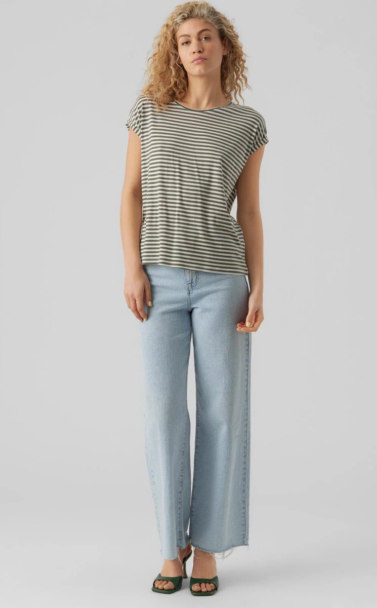Vero Moda T-shirt Vmava Plain Ss Top Stripe Ga Jrs N 10284469 Laurel Wreath Dames Maat - L 6 Vero Moda T-shirt Vmava Plain Ss Top Stripe Ga Jrs N 10284469 Laurel Wreath Dames Maat - L - Afbeelding 6