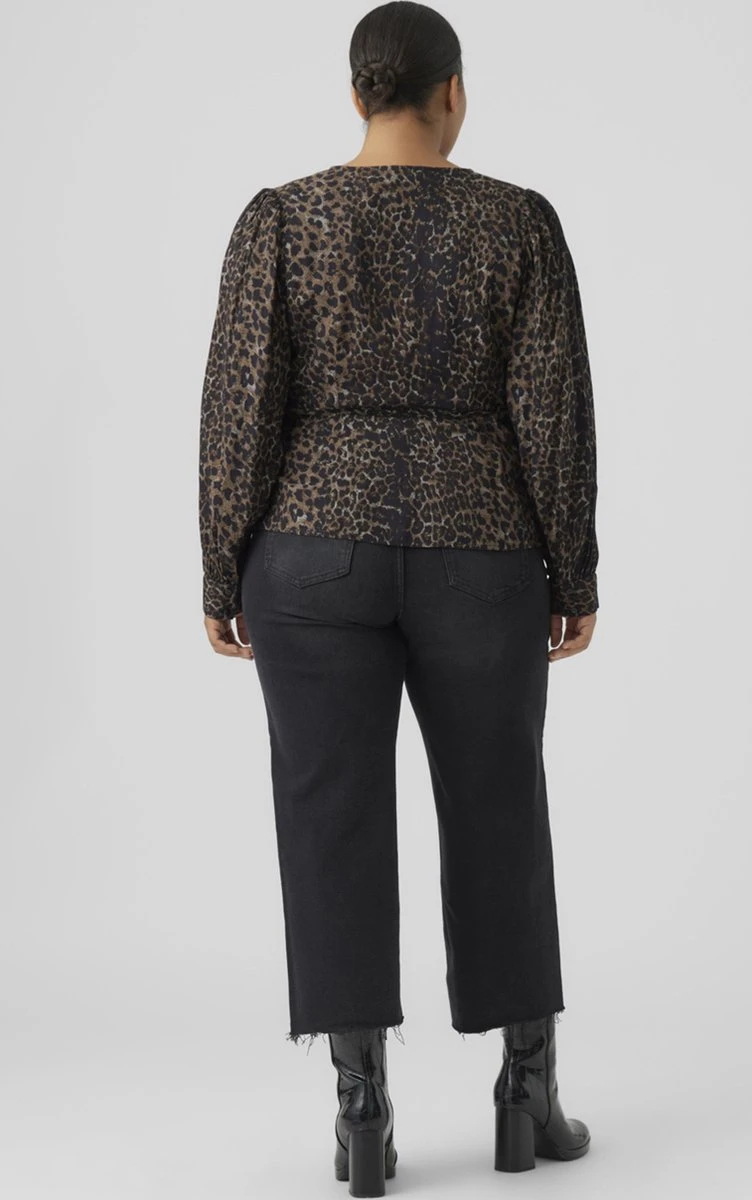 VERO MODA VMKITTIE MDOT LS WRAP TOP WVN CUR Dames Top - Maat 52 2 VERO MODA VMKITTIE MDOT LS WRAP TOP WVN CUR Dames Top - Maat 52 - Afbeelding 2