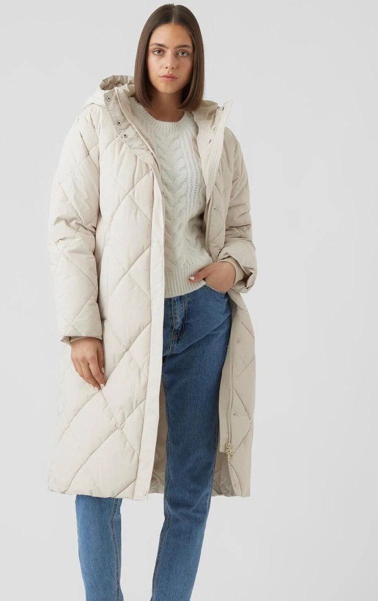 VERO MODA VMADELALOA LONG COAT GA BOOS Dames Jas - Maat XL 2 VERO MODA VMADELALOA LONG COAT GA BOOS Dames Jas - Maat XL - Afbeelding 2