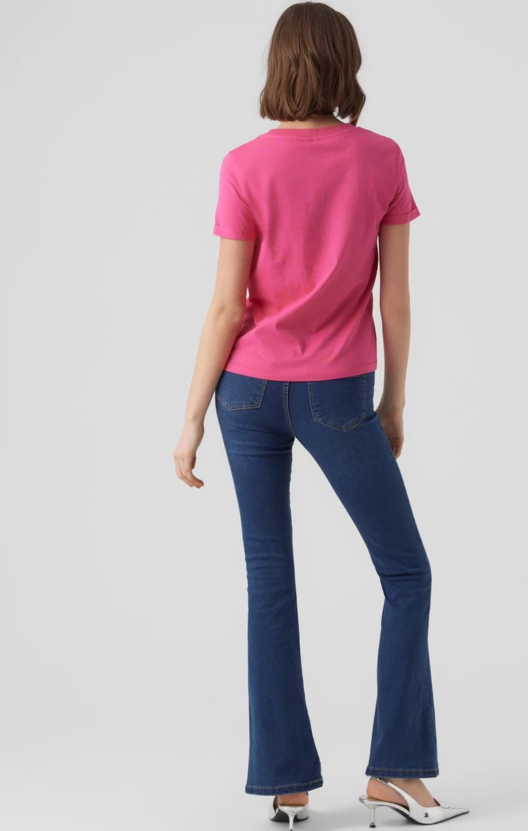 Vero Moda T-shirt Vmpaula S/s T-shirt Noos 10243889 Pink Yarrow Dames Maat - L 3 Vero Moda T-shirt Vmpaula S/s T-shirt Noos 10243889 Pink Yarrow Dames Maat - L - Afbeelding 3