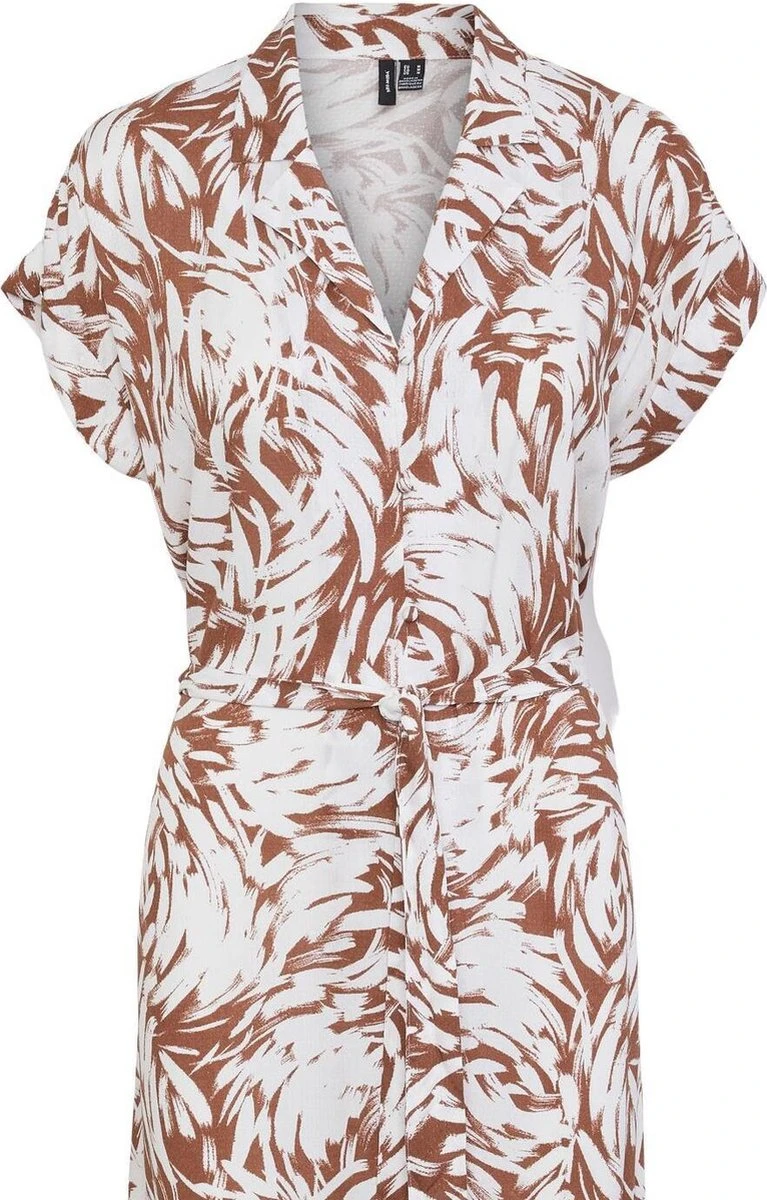 Vero Moda VMANI BEA SS CALF DRESS WVN GA 4 Vero Moda VMANI BEA SS CALF DRESS WVN GA - Afbeelding 4