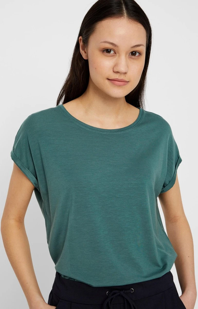 Vero Moda T-shirt Vmava Plain Ss Top Ga Noos 10187159 North Atlantic Dames Maat - M 4 Vero Moda T-shirt Vmava Plain Ss Top Ga Noos 10187159 North Atlantic Dames Maat - M - Afbeelding 4