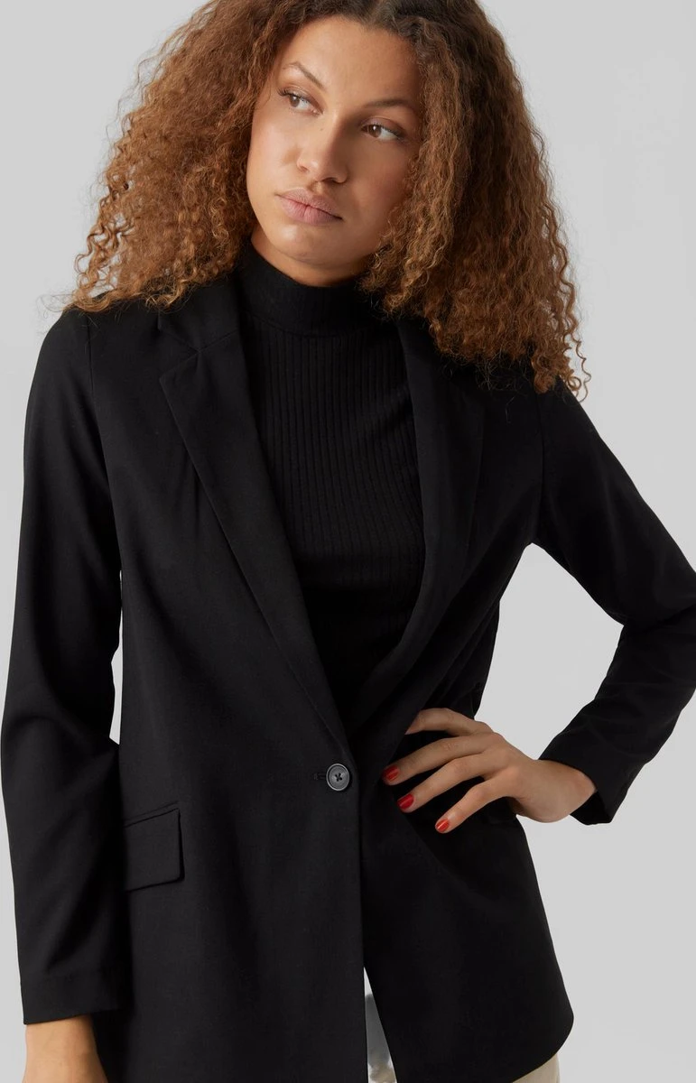 Vero Moda Blazer Vmlistakia Ls Solid Blazer Boo 10279719 Black Dames Maat - M 2 Vero Moda Blazer Vmlistakia Ls Solid Blazer Boo 10279719 Black Dames Maat - M - Afbeelding 2