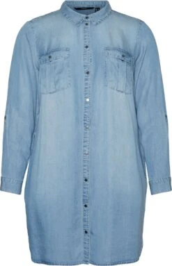 VERO MODA VMSILA LS SHORT DRESS MIX GA CURVE NOOS Dames Jurk - Maat 48