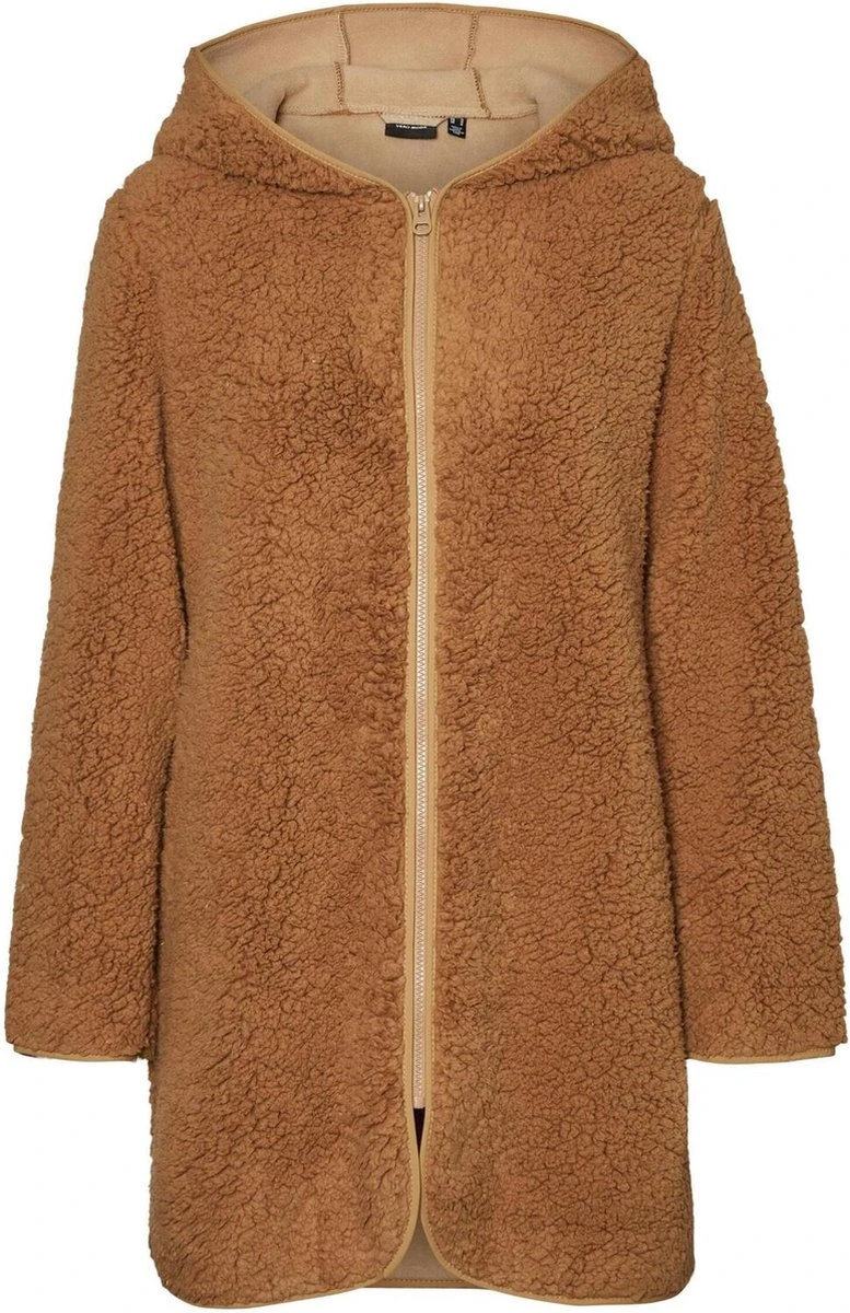 Vero Moda Jas Vmsimi Lea Hoodie Teddy Jacket Boos 10267796 Tigers Eye Dames Maat - S 1 Vero Moda Jas Vmsimi Lea Hoodie Teddy Jacket Boos 10267796 Tigers Eye Dames Maat - S