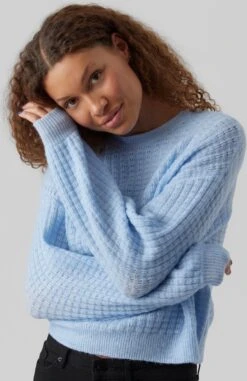 Vero Moda Trui Vmelisa Ls O-neck Pullover Ga Ep 10278939 Skyway/melange Dames Maat - L 9 Vero Moda Trui Vmelisa Ls O-neck Pullover Ga Ep 10278939 Skyway/melange Dames Maat - L -Vero Moda 777x1200