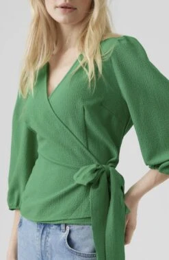 Vero Moda T-shirt Vmpepper Aya 3/4 Wrap Top Wvn 10282131 Bright Green Dames Maat - S 8 Vero Moda T-shirt Vmpepper Aya 3/4 Wrap Top Wvn 10282131 Bright Green Dames Maat - S -Vero Moda 783x1200
