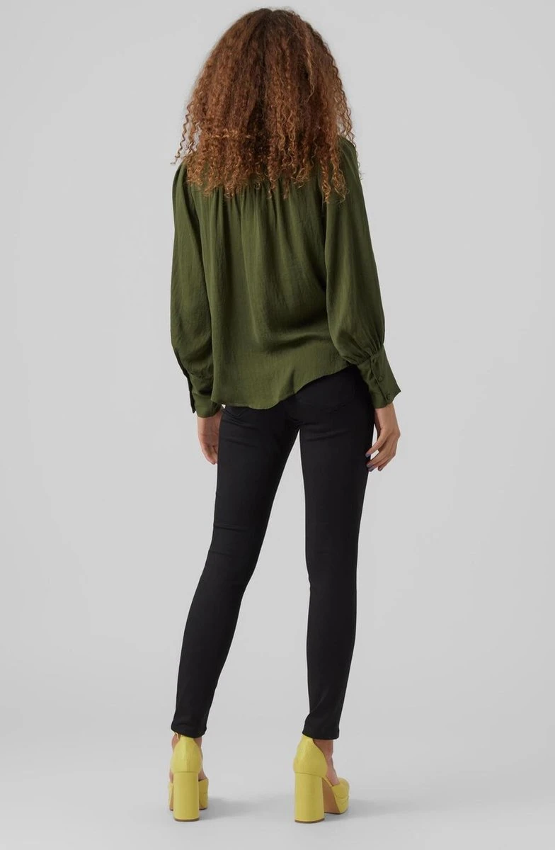 Vero Moda Blouse Vmcasey Ls Shirt Vma 10279362 Rifle Green Dames Maat - M 3 Vero Moda Blouse Vmcasey Ls Shirt Vma 10279362 Rifle Green Dames Maat - M - Afbeelding 3