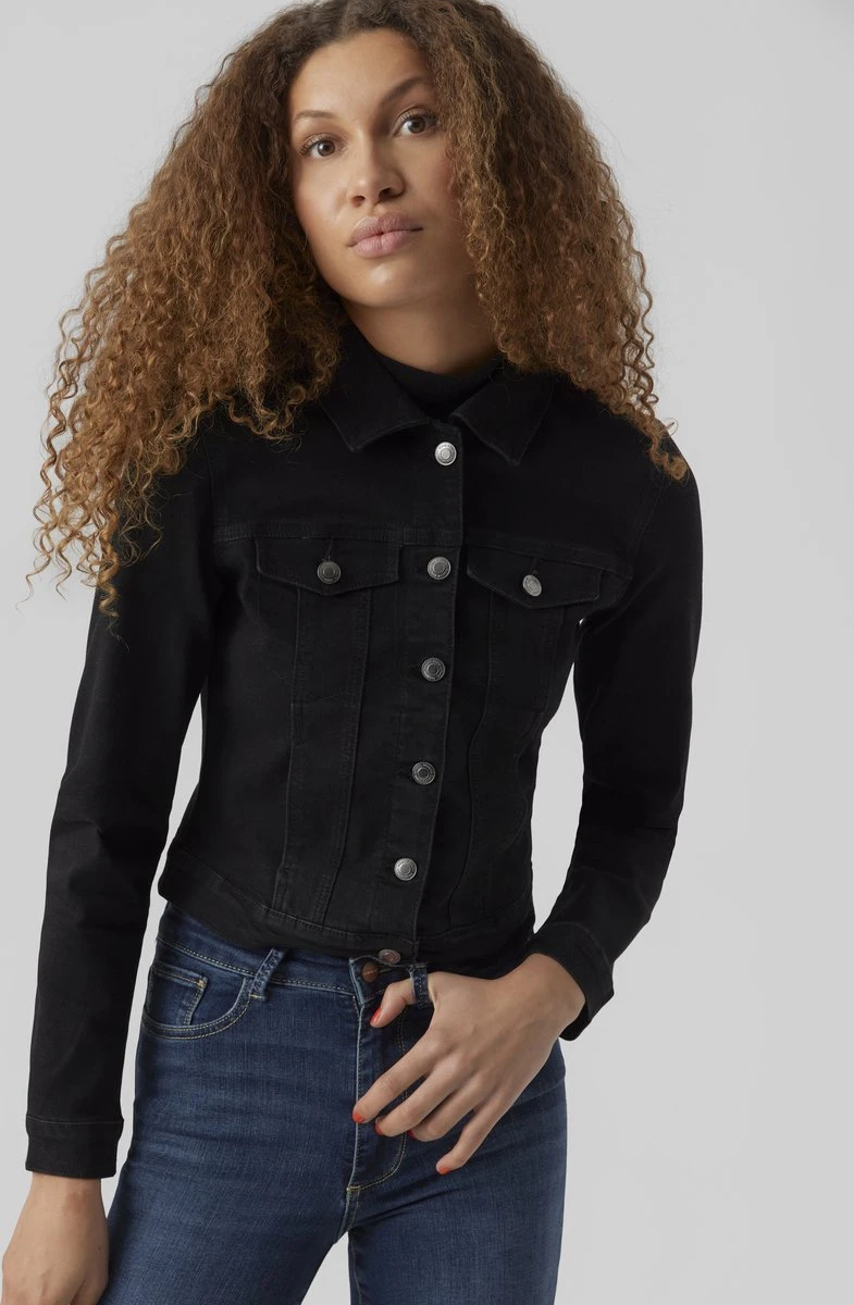 VERO MODA VMLUNA LS SLIM DNM JACKET MIX GA NOOS Dames Jas - Maat XL 4 VERO MODA VMLUNA LS SLIM DNM JACKET MIX GA NOOS Dames Jas - Maat XL - Afbeelding 4