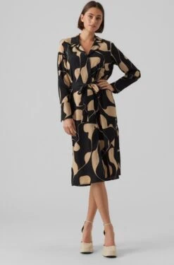 VERO MODA VMLYDIA LS CALF SHIRT DRESS WVN Dames Jurk - Maat M -Vero Moda 791x1200 2