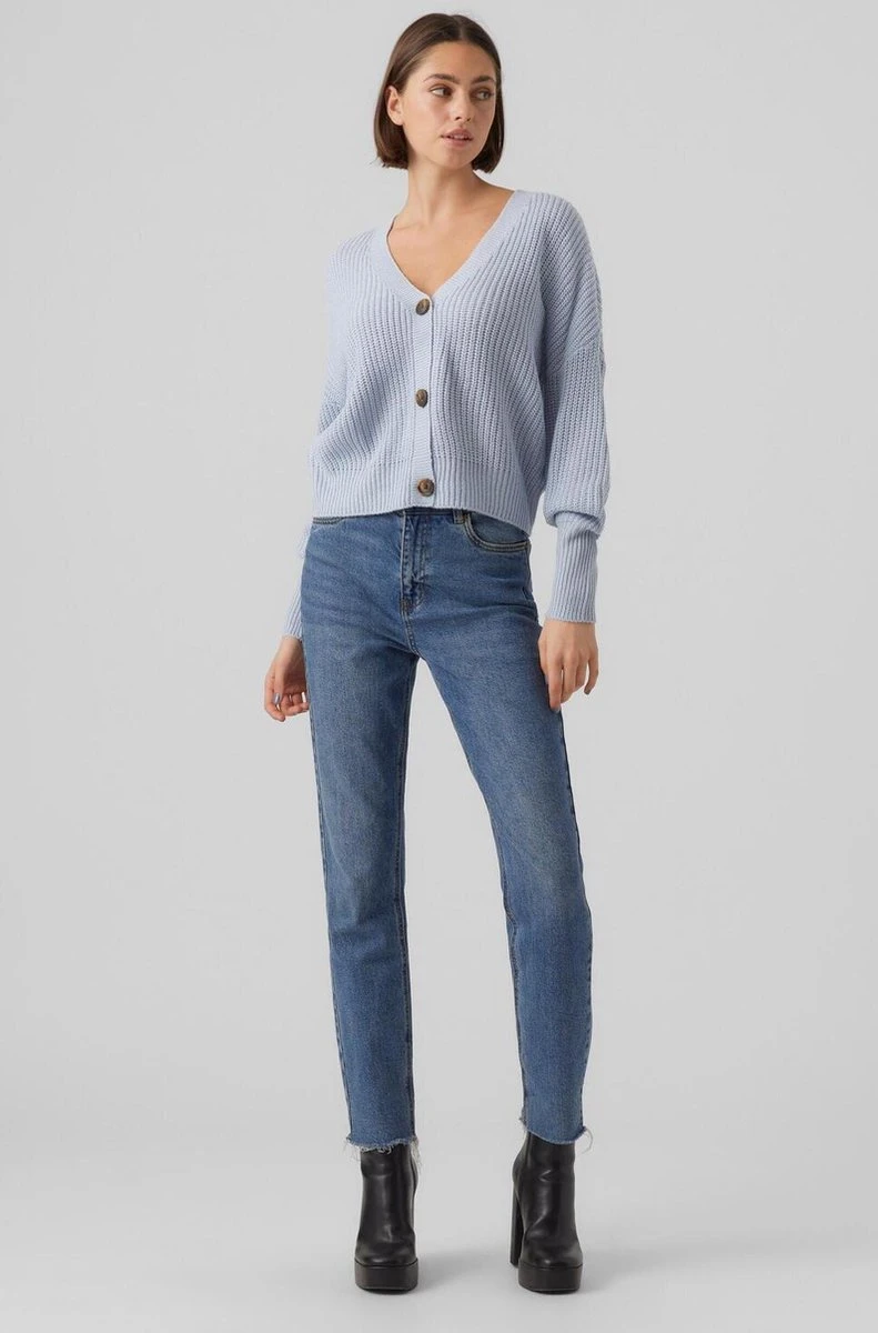 VERO MODA VMLEA LS V-NECK CUFF CARDIGAN NOOS Dames Vest - Maat L 5 VERO MODA VMLEA LS V-NECK CUFF CARDIGAN NOOS Dames Vest - Maat L - Afbeelding 5