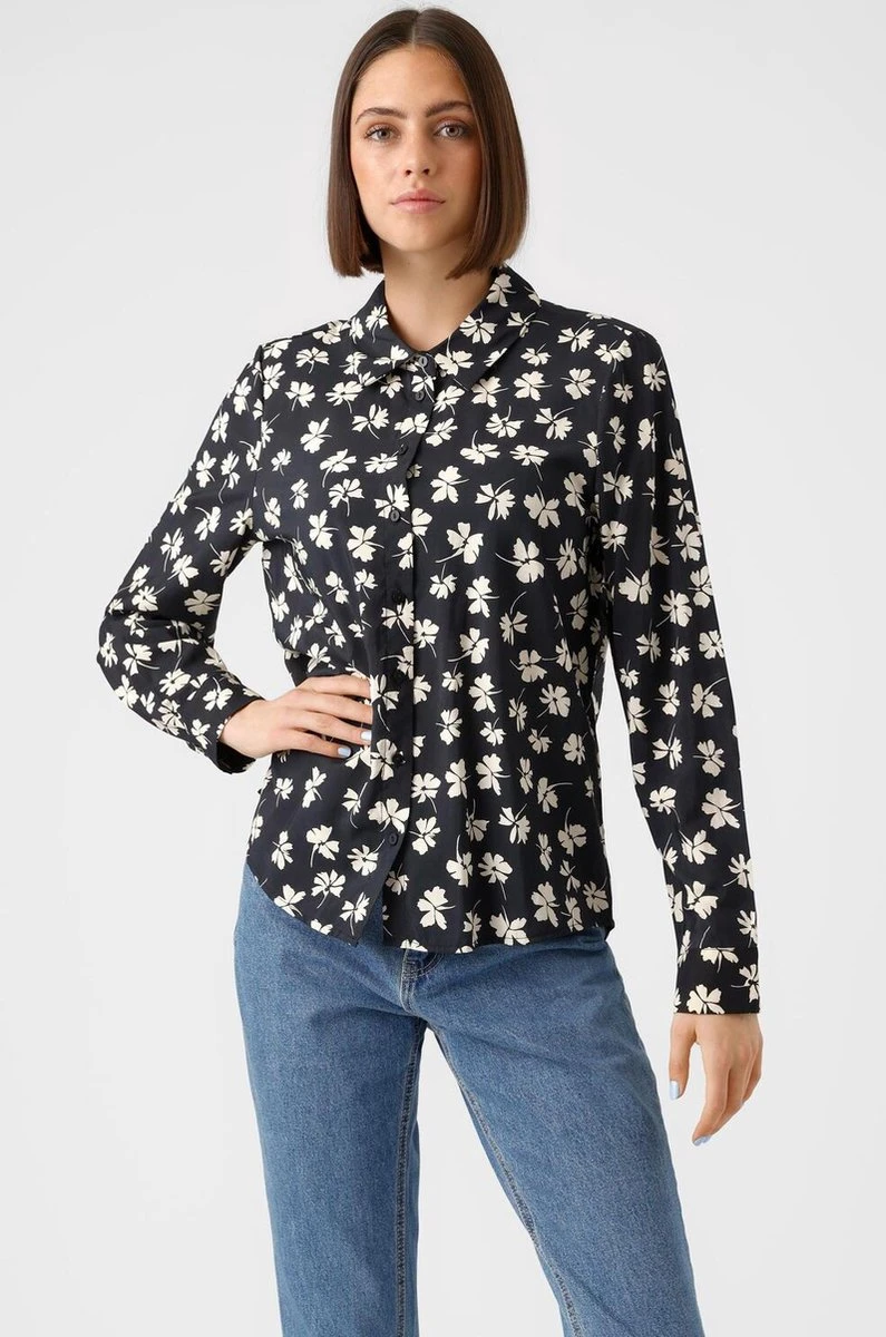 Vero Moda Blouse Vmpica L/s Shirt Wvn Btq 10284248 Black Dames Maat - XL 2 Vero Moda Blouse Vmpica L/s Shirt Wvn Btq 10284248 Black Dames Maat - XL - Afbeelding 2