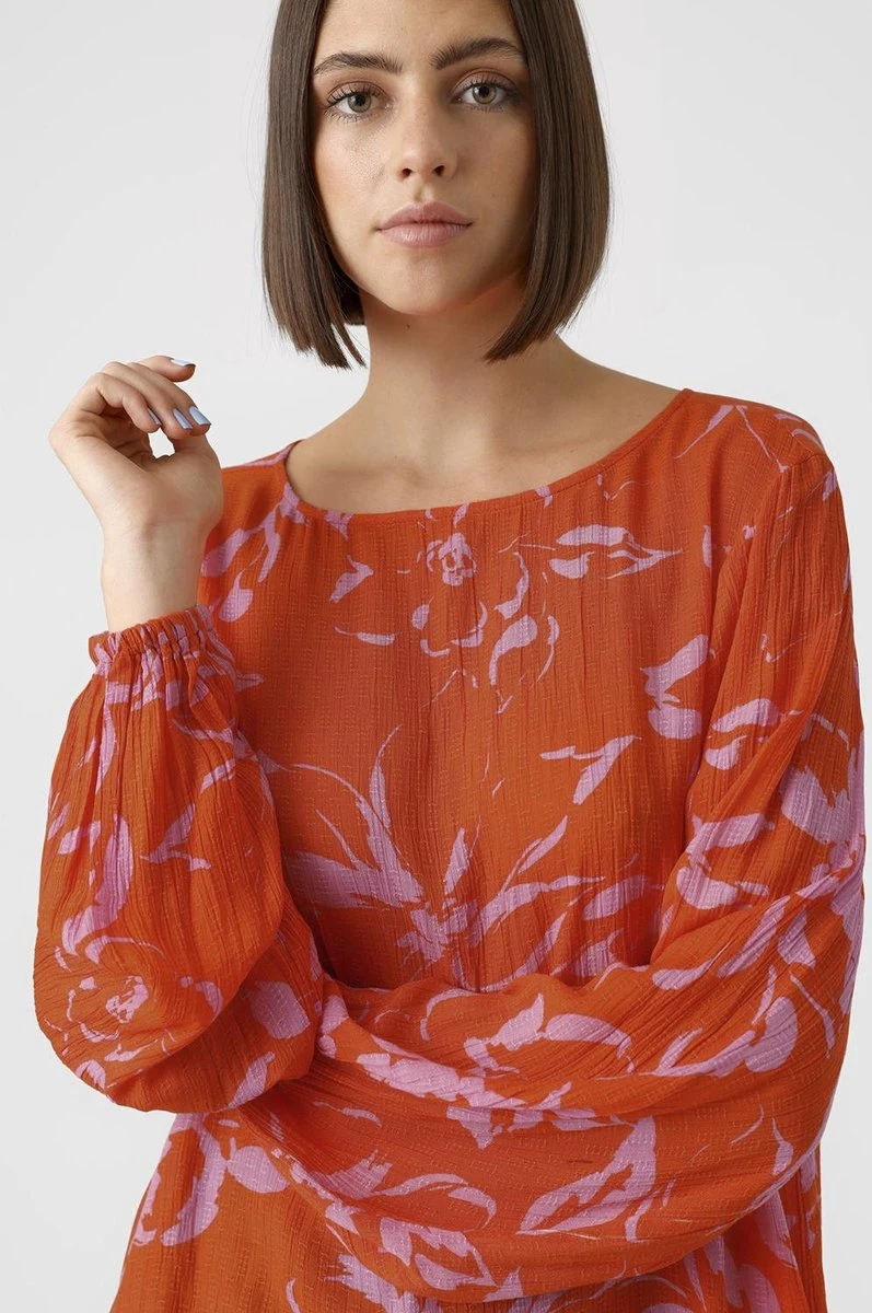 Vero Moda Blouse Vmpolliana Ls Top Wvn 10282201 Scarlet Ibis/polliana Dames Maat - M 5 Vero Moda Blouse Vmpolliana Ls Top Wvn 10282201 Scarlet Ibis/polliana Dames Maat - M - Afbeelding 5