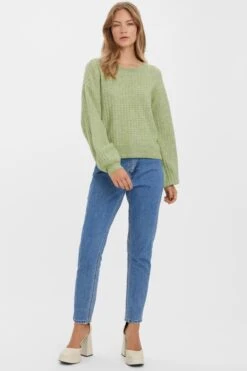 Vero Moda Trui Vmelisa Ls O-neck Pullover Ga Ep 10278939 Reseda Melange Dames Maat - M -Vero Moda 799x1200 16