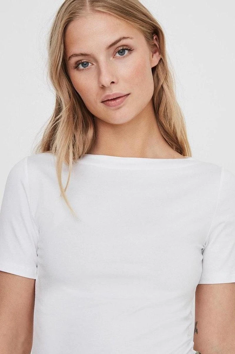 Vero Moda VMPANDA MODAL SS TOP - Bright White White 8 Vero Moda VMPANDA MODAL SS TOP - Bright White White - Afbeelding 8