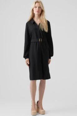 VERO MODA JURK VMPAM L/S SHIRT DRESS JRS BTQ BLACK DAMES MAAT - L 18 VERO MODA JURK VMPAM L/S SHIRT DRESS JRS BTQ BLACK DAMES MAAT - L -Vero Moda 800x1200 102