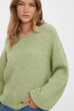 Vero Moda Trui Vmelisa Ls O-neck Pullover Ga Ep 10278939 Reseda Melange Dames Maat - M -Vero Moda 800x1200 139