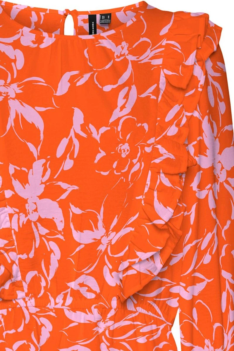 Vero Moda Blouse Vmpolliana Inge Ls Top Wvn Ga 10283572 Scarlet Ibis/polliana Dames Maat - S 2 Vero Moda Blouse Vmpolliana Inge Ls Top Wvn Ga 10283572 Scarlet Ibis/polliana Dames Maat - S - Afbeelding 2