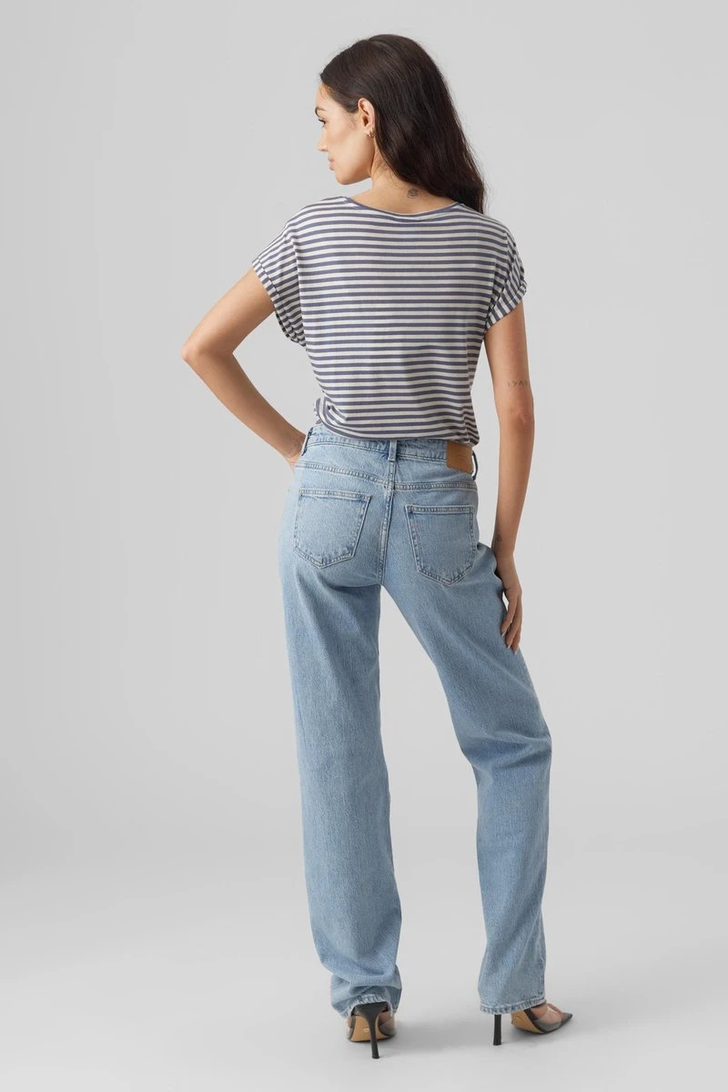 Vero Moda T-shirt Vmava Plain Ss Top Stripe Ga Jrs N 10284469 China Blue Dames Maat - L 3 Vero Moda T-shirt Vmava Plain Ss Top Stripe Ga Jrs N 10284469 China Blue Dames Maat - L - Afbeelding 3