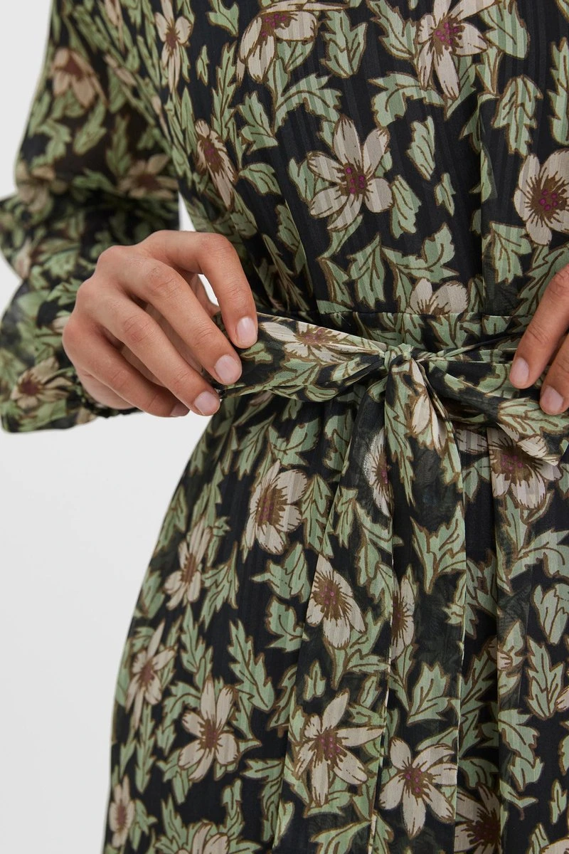 VERO MODA VMLIA L/S 7/8 DRESS WVN BTQ Dames Jurk - Maat L 4 VERO MODA VMLIA L/S 7/8 DRESS WVN BTQ Dames Jurk - Maat L - Afbeelding 4