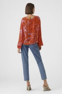 Vero Moda Blouse Vmpolliana Ls Top Wvn 10282201 Scarlet Ibis/polliana Dames Maat - L 8 Vero Moda Blouse Vmpolliana Ls Top Wvn 10282201 Scarlet Ibis/polliana Dames Maat - L -Vero Moda 800x1200 5
