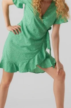 VERO MODA VMHENNA 2/4 WRAP FRILL DRESS WVN Dames Jurk - Maat XS -Vero Moda 800x1200 91