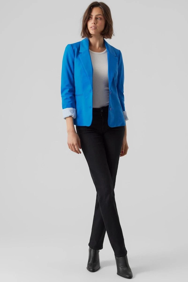 Vero Moda Blazer Vmlucca Ls Slim Jersey Blazer Noos 10255818 Skydiver Dames Maat - M 5 Vero Moda Blazer Vmlucca Ls Slim Jersey Blazer Noos 10255818 Skydiver Dames Maat - M - Afbeelding 5
