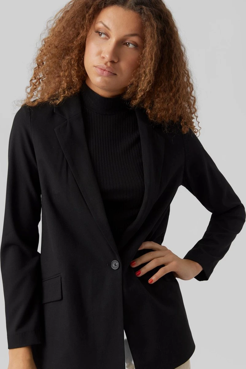 Vero Moda Blazer Vmlistakia Ls Solid Blazer Boo 10279719 Black Dames Maat - M 3 Vero Moda Blazer Vmlistakia Ls Solid Blazer Boo 10279719 Black Dames Maat - M - Afbeelding 3
