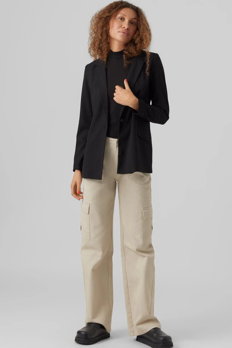 Vero Moda Blazer Vmlistakia Ls Solid Blazer Boo 10279719 Black Dames Maat - M 4 Vero Moda Blazer Vmlistakia Ls Solid Blazer Boo 10279719 Black Dames Maat - M - Afbeelding 4