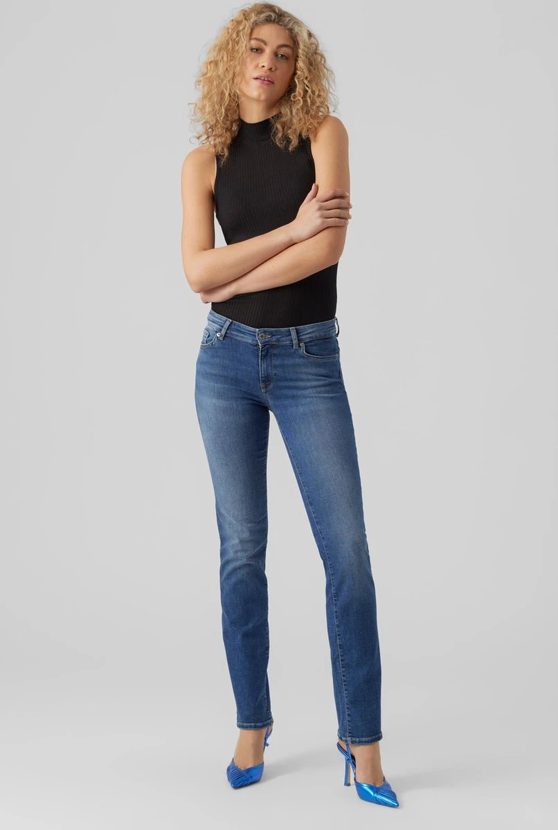 VERO MODA VMDAF MR STRAIGHT JEANS DO317 NOOS Dames Jeans - Maat W32 X L30 3 VERO MODA VMDAF MR STRAIGHT JEANS DO317 NOOS Dames Jeans - Maat W32 X L30 - Afbeelding 3
