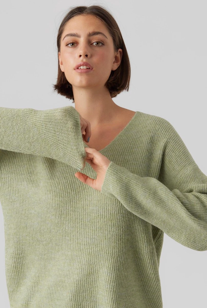 VERO MODA VMCREWLEFILE LS V-NECK BLOUSE NOOS Dames Trui - Maat M 4 VERO MODA VMCREWLEFILE LS V-NECK BLOUSE NOOS Dames Trui - Maat M - Afbeelding 4