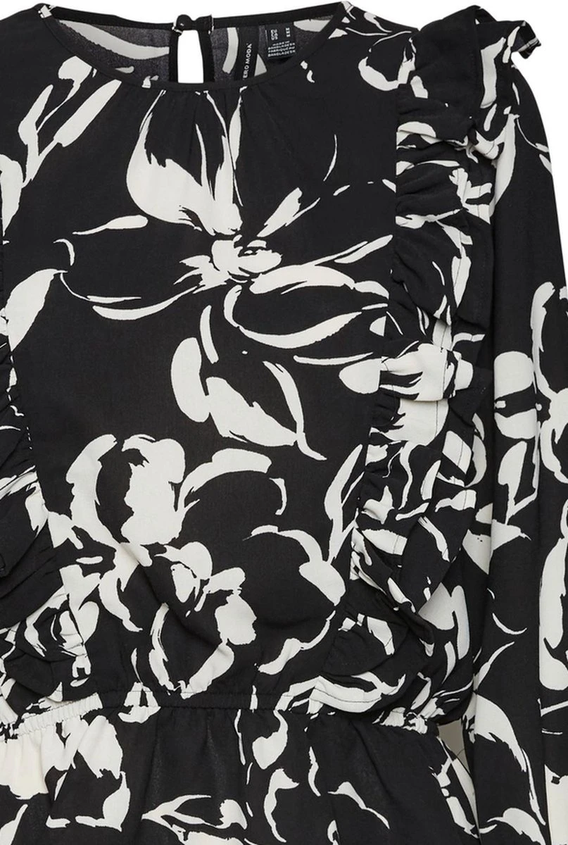 Vero Moda Blouse Vmpolliana Inge Ls Top Wvn Ga 10283572 Black/polliana Dames Maat - S 2 Vero Moda Blouse Vmpolliana Inge Ls Top Wvn Ga 10283572 Black/polliana Dames Maat - S - Afbeelding 2