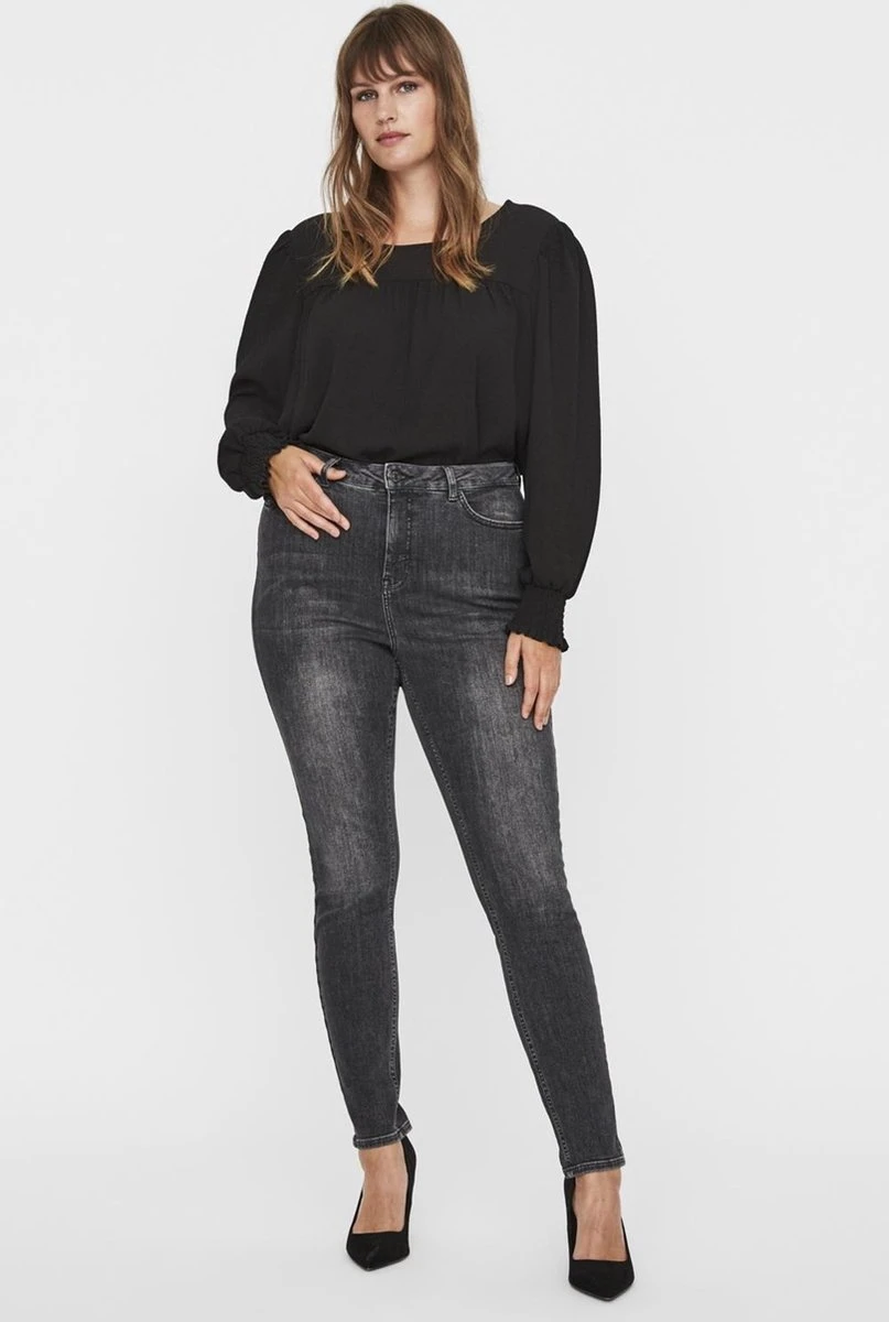 VERO MODA VMLORA HW SS BL WASH JEANS- K CUR NOOS Dames Jeans - Maat 48 8 VERO MODA VMLORA HW SS BL WASH JEANS- K CUR NOOS Dames Jeans - Maat 48 - Afbeelding 8