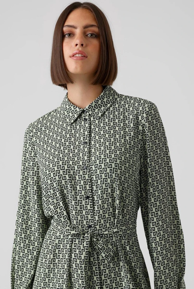 Vero Moda Jurk Vmnya Catch Ls Calf Shirt Dress Wvn 10282293 Reseda/nora Dames Maat - XL 4 Vero Moda Jurk Vmnya Catch Ls Calf Shirt Dress Wvn 10282293 Reseda/nora Dames Maat - XL - Afbeelding 4